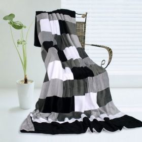 Onitiva - [Sound of Slience] Soft Coral Fleece Patchwork Throw Blanket (59 by 78.7 inches)