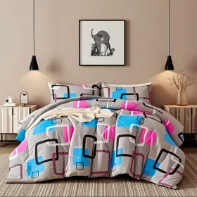 3pieces Comforter set Queen (Comforter *1+Pillowcase*2) Extremely diverse styles (Style: New geometric)