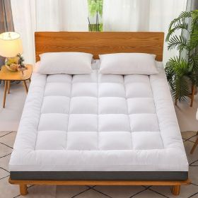 Topper Pad for Mattress Queen (Color: White)