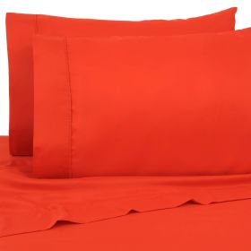 Premier Colorful Bright 4 pc Microfiber Sheet Sets (Color: Bright Red, size: QUEEN)